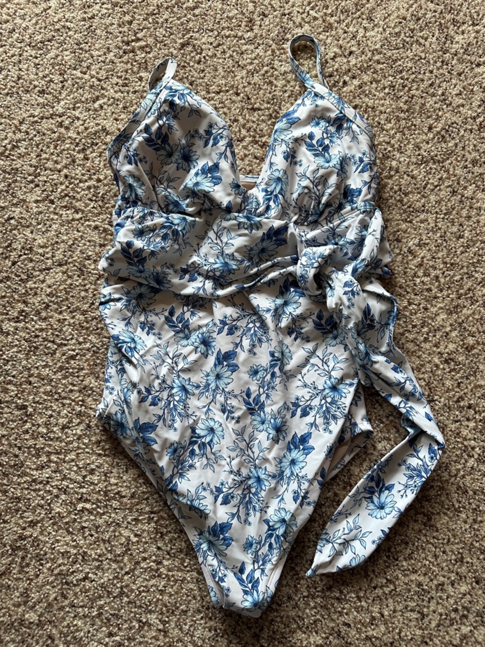 Isabel Maternity Blue floral One-Piece Swimsuit